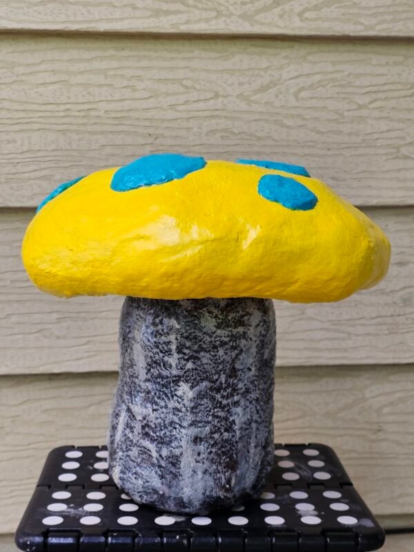 Yellow and Turquoise Mushroom